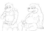  anthro arm_support backpack balls banjo-kazooie banjo_(banjo-kazooie) bear clothed clothing erection greyscale half-closed_eyes humanoid_penis line_art looking_at_viewer looking_pleasured male mammal masturbation monochrome moobs multiple_images multiple_poses musclegut naughty_face navel nipples nude open_mouth pants_down partially_clothed penile_masturbation penis plantigrade pose reclining retracted_foreskin seyrmo sitting sketch slightly_chubby solo topless uncut vein veiny_penis video_games 