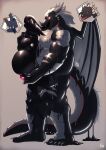 2025 2_horns anthro assimilation black_body black_sclera blue_body chin_spikes claws dorsal_fin dorsal_frill dragon drone dronification ear_fins facial_spikes fenrirwolfen fin fondling frill_(anatomy) genitals goo_creature goo_transformation grey_body grope hair hi_res horn long_tongue male melting multicolored_body musclegut muscular mythological_creature mythological_scalie mythology negadrake null_bulge null_bulge_squeeze oral oral_penetration penetration penis red_eyes scales scalie spikes spikes_(anatomy) spines tongue transformation ventral_scales white_hair wikiwarrior wings yellow_eyes