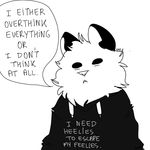  anthro black_and_white clothing dialogue drawdroid english_text frown hoodie ian_(drawdroid) male mammal marsupial monochrome opossum solo speech_bubble text the_truth 