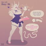 absurd_res accessory after_transformation animal_genitalia anthro antlers big_breasts bottomwear bow_tie breasts cervine cervine_genitalia clothing corset corset_dress deer erection erection_under_skirt eyewear female genitals glasses gynomorph hi_res hooves horn huge_breasts intersex krim_hue legwear lingerie long maid_apron maid_cafe maid_hat maid_headdress maid_uniform mammal medial_ring new_world_deer penis_accessory penis_ribbon pink_hooves ribbons skirt solo stockings strokin teapot topwear transformation uniform white-tailed_deer