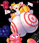 after_expansion after_inflation anthro arm_grab ball_inflation ballbusting balls balls_expansion balls_inflation big_balls black_background black_nose blue_eyes blush blush_lines bodily_fluids bodypaint bouncing_balls canid canine canis chao_(sonic) chest_tuft clothing cock_and_ball_torture dialogue digital_media_(artwork) dominant dominant_female domination/submission english_text erection expansion female footwear footwear_only forced fox fur gameplay_mechanics genital_expansion genital_torture genitals gloves group gui hair handwear head_tuft health_bar heart_symbol hi_res huge_balls hyper hyper_balls hyper_genitalia imminent_ballbusting imminent_spanking imminent_torture immobilization inflation larger_male leg_grab male male/female mammal miles_prower mostly_nude multicolored_body open_mouth paddle painted_balls penis pink_body project_x_love_potion_disaster question_mark questionable_consent saggy_balls sega sex_toy shocked shoes shoes_only simple_background size_difference small_dom_big_sub smaller_female smile smug smug_expression smug_face smug_grin sonic_the_hedgehog_(series) speech_bubble submissive submissive_male sundaebunnyx sweat sweatdrop syringe target target_(marking) text thick_thighs torture torture_device trying_to_escape tuft vein veiny_balls veiny_penis warning_sign white_balls white_body white_fur white_penis wide_hips wings worried worried_face worried_look yellow_body yellow_fur