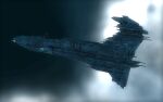  3d blue_theme caldari_state_(eve_online) capital_ship_(eve_online) carrier carrier_(eve_online) combat_ship_(eve_online) commentary electronic_warfare_ship_(eve_online) english_commentary eve_online flying from_side glowing highres ishukone_corporation_(eve_online) military_vehicle no_humans outdoors realistic science_fiction space spacecraft super_capital_ship_(eve_online) supercarrier_(eve_online) support_ship_(eve_online) vankaiser vehicle_focus wyvern_(eve_online) 