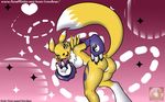  anthro black_sclera breasts butt canine crushtarestudios digimon female fox fur mammal nude presenting raised_tail renamon smile species: tuft victor_manuen_le&oacute;n_l&oacute;pez yellow_fur 