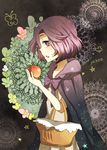  akazukin_chacha apple open_eyes purple_hair standing yakko 