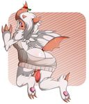  2017 alternate_color animal_genitalia animal_penis anthro big_butt blush butt canine_penis claws clothing fluffy fur hi_res knot looking_at_viewer looking_back lucky_(luckyabsol) male mammal mega_absol mega_evolution nintendo open_mouth pawpads paws penis pink_pawpads pok&eacute;mon rear_view shiny_pok&eacute;mon simple_background solo sweater uncensored video_games virgin_killer_sweater white_fur zzvinniezz 