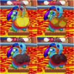 anthro anyplant088 butt_on_fire drizzile female female/female fire generation_8_pokemon hi_res humanoid nintendo nude pokemon pokemon_(species) solo