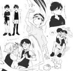  ... 1girl 3boys :d :o \||/ aged_down animal animalization antenna_hair arm_up back-to-back bandage_over_one_eye bandaged_arm bandaged_head bandages bare_arms bare_shoulders basil_(faraway)_(omori) basil_(headspace)_(omori) basil_(omori) biting biting_cheek blood blood_from_eyes blood_on_arm brother_and_sister cat clenched_teeth closed_mouth collarbone collared_shirt commentary_request double-parted_bangs dual_persona eye_contact face-to-face flipped_hair flower frown full_body gardening_shears greyscale hair_behind_ear hair_between_eyes hatching_(texture) heart heterochromia high_contrast holding holding_animal holding_another's_wrist holding_cat holding_hands hood hood_down hoodie kneehighs knees_up loafers long_hair looking_at_another looking_up mari_(omori) mari_(spirit)_(omori) monochrome multiple_boys multiple_views no_shoes official_alternate_eye_color omori one_eye_closed open_mouth over-kneehighs pinstripe_shorts profile scared scene_reference shears shirt shoes short_hair short_sleeves shorts siblings sidelocks simple_background sitting smile socks something_(omori) speech_bubble spoilers spoken_ellipsis standing sunny_(hospital_gown)_(omori) sunny_(omori) sweater_vest t-shirt tank_top teeth thighhighs thought_bubble toastytoast translation_request trembling upper_teeth_only very_short_hair white_background wide-eyed 