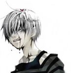  belphegor_(reborn) katekyo_hitman_reborn! looking_at_viewer lowres male_focus misteor shirt solo striped striped_shirt 