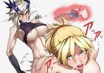  absurdres areola_slip areolae arm_held_back artoria_pendragon_(all) artoria_pendragon_(lancer_alter) bare_shoulders bent_over black_gloves blonde_hair blush braid breasts censored covered_nipples crop_top cross-section cum cum_in_pussy cum_on_body cum_on_lower_body doggystyle drooling ejaculation eyes_visible_through_hair fate/apocrypha fate/grand_order fate_(series) futa_with_female futanari gins gloves green_eyes grin hair_between_eyes hairband happy_sex headgear heart heart-shaped_pupils heart_censor highres incest internal_cumshot large_breasts long_hair looking_at_another looking_at_viewer mordred_(fate) mordred_(fate)_(all) multiple_girls nose_blush nude orgasm penis rolling_eyes sex short_hair silver_hair smile sweat symbol-shaped_pupils underboob uterus vaginal yellow_eyes 