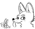  2017 anthro black_nose canine digital_media_(artwork) disney duo female fox fur happy judy_hopps male male_focus mammal nick_wilde pointing smile solo_focus stated_heterosexuality teasing tongue tongue_out zootopia 