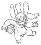  2017 4_arms 4_fingers alien antennae digital_drawing_(artwork) digital_media_(artwork) disney experiment_(species) hi_res lilo_and_stitch looking_at_viewer multi_arm multi_limb notched_ear open_mouth open_smile secoh2000 simple_background sketch small_tail smile solo stitch white_background 