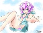  1girl female looking_at_viewer neptune_(choujigen_game_neptune) neptune_(series) niche-tan purple_eyes purple_hair solo 