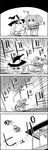  bow bucket cleaning comic commentary_request greyscale hair_bobbles hair_bow hair_ornament hat hat_bow highres kirisame_marisa kisume long_hair monochrome rag rope shaded_face smile tani_takeshi touhou translation_request twintails tying witch_hat yukkuri_shiteitte_ne 