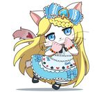  artist_request blonde_hair blue_eyes cat cat_busters furry hair_ribbon smile 