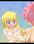  1boy 1girl blonde_hair breasts character_request fairy_tail gaston18 large_breasts long_hair lucy_heartfilia tagme 