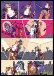  breasts canine clothed clothing comic draconicmentalist embarrassed feline female kung_fu_panda lupe_wolf mammal master_tigress melee_weapon nude polearm pussy spear sword tiger underwear weapon wolf 
