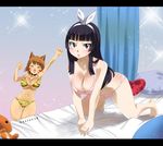  2girls black_hair breasts character_request cleavage fairy_tail gaston18 kagura_mikazuchi large_breasts long_hair multiple_girls tagme 