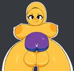  balls big_breasts breasts dickgirl emoji excito first_person_view humanoid intersex not_furry penis ponytail yellow_body 