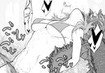  animal_ears bikini monochrome tamamo_no_mae tentacle 