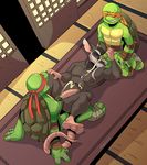  anthro balls cum group group_sex humanoid_penis komoroshi_(artist) male male/male mammal michelangelo_(tmnt) penis raphael_(tmnt) rat reptile rodent scalie sex splinter teenage_mutant_ninja_turtles threesome turtle 