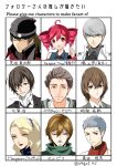  2girls 6+boys absurdres ajirostudio akechi_gorou aragaki_shinjirou berserk blonde_hair brown_eyes brown_hair bungou_stray_dogs character_name commentary_request dazai_osamu_(bungou_stray_dogs) drill_hair followers_favorite_challenge freckles grey_eyes grey_hair highres hogwarts_legacy kasane_teto kasane_teto_(utau) long_hair looking_at_viewer margaret_(persona) multiple_boys multiple_drawing_challenge multiple_girls narukami_yu parted_lips persona persona_3 persona_4 persona_5 portrait red_eyes red_hair sanada_akihiko sebastian_sallow serpico_(berserk) short_hair simple_background translation_request twin_drills utau white_background wizarding_world yellow_eyes 