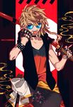  alternate_costume blonde_hair braid dated hair_tubes hosomitimiti jacket jpeg_artifacts kirisame_marisa looking_at_viewer open_mouth reverse_trap shirt single_braid solo sword touhou weapon yellow_eyes 