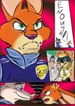  2017 benjamin_clawhauser canine cheetah clothing comic disney feline finnick fox jack_savage judy_hopps lagomorph mammal murlik nick_wilde rabbit text zootopia 