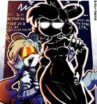 :3 arm_grab artist_name bare_shoulders big_breasts black_body black_clothing black_dress black_hair black_sclera blue_tongue blush blush_lines bow_ribbon breasts clothing cute_fangs cyn_(murder_drones) diddlydooter1 digital_drawing_(artwork) digital_media_(artwork) dress duo earless eldritch_abomination ellipsis fangs female glitch_productions glowing glowing_eyes grey_body grey_hair hair half-closed_eyes hand_on_shoulder human humanoid innocent_expression larger_female long_hair machine maid_uniform mammal metal metallic_body mouthless murder_drones narrowed_eyes noseless open_mouth open_smile pigtails robot robot_humanoid screen screen_face segmented_body shadow shadow_creature sharp_teeth signature silhouette simple_background size_difference smile teeth tessa_(murder_drones) text tongue twintails_(hairstyle) uniform unimpressed unusual_anatomy white_body white_eyes wide_hips worker_drone yellow_eyes