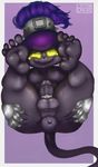  2017 4_toes anus armor balls big_anus butt butt_focus butt_grabing cat_like cat_tail characters:veigar claws clothing cock_ring crying cute digital_drawing_(artwork) digital_media_(artwork) erection feet fur gloves glowing glowing_eyes hat league_of_legends male male/male metal nude open_mouth otterdrops penis presenting puffy_anus purple_fur riot_games shiny simple_background slightly_chubby small_(disambiguation) smile smirk solo spikes tears toes video_games yellow_eyes yordle 