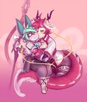  &lt;3 animal_humanoid anthro antlers big_breasts bit_(lunar_regalia) blue_eyes blush breasts cleavage clothed clothing dragon dragon_humanoid eyes_closed female frown fully_clothed hair horn humanoid jun_(lunar_regalia) kissing lagomorph larger_female lunar_regalia male mammal melee_weapon nighthead polearm rabbit red_hair size_difference smaller_male spear watermark weapon 