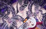  1girl abigail_williams_(fate) abigail_williams_(third_ascension)_(fate) anal anus azatychan bare_shoulders barefoot black_bow black_hat black_panties blush bow breasts censored colored_skin commentary_request fate/grand_order fate_(series) feet footjob forehead handjob hat highres keyhole long_hair navel oral orange_bow panties parted_bangs penis_tentacle pussy red_eyes small_breasts solo sound_effects tentacles third_eye underwear vaginal white_hair white_skin witch_hat 