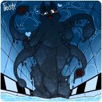  1:1 2025 animal_humanoid anthro aquatic blush canid canine cephalopod cephalopod_humanoid changed_(video_game) david3steban1 goo_creature heart_symbol hi_res humanoid looking_at_viewer male mammal marine_humanoid mollusk mollusk_humanoid open_mouth paws solo squid_dog_(changed) squid_humanoid tentacle_creature tentacles water white_body 
