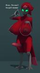 absurd_res anthro balls big_breasts breasts crossgender donya fur gender_transformation genitals goetia green_sclera gynomorph hair hellaverse hi_res huge_breasts intersex magic_user mtg_crossgender mtg_transformation mti_crossgender mti_transformation nude owl_demon penis red_body red_fur red_hair ruax_(razorthefox) solo tail transformation