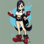  alex_ahad blush breasts clenched_hands final_fantasy final_fantasy_vii gloves looking_at_viewer navel smile solo tifa_lockhart 