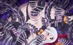  1girl abigail_williams_(fate) abigail_williams_(third_ascension)_(fate) anal anus azatychan bare_shoulders barefoot black_bow black_feet black_hands black_hat black_panties blush bow breasts censored colored_extremities colored_skin commentary_request fate/grand_order fate_(series) feet footjob forehead handjob hat highres keyhole long_hair navel oral orange_bow panties parted_bangs penis_tentacle pussy red_eyes small_breasts solo tentacles textless_version third_eye underwear vaginal white_hair white_skin witch_hat 