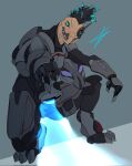3_fingers 3_toes alien anthro armor beak blue_eyes breasts colored crouching cybernetic_eye cybernetics digitigrade energy_weapon eye_scar facial_scar feather_hair feathered_crest feathers feet female fingers full_armor halo_(series) head_crest headgear helmet hi_res holding_armor holding_headgear holding_helmet holding_object kig-yar looking_at_viewer machine microsoft pseudo_hair pupils ruuhtian saggs312_(artist) scalie scar scouter sharp_teeth simple_background slit_pupils solo tan_body teeth toes xbox_game_studios