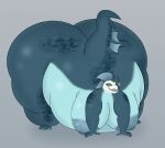 absurd_res anthro aquatic big_breasts big_butt bodypaint breasts brooklyn_(shukk) butt face_paint female fish hi_res huge_breasts huge_butt hyper hyper_butt lanternfish morbidly_obese morbidly_obese_female obese obese_female overweight overweight_female shukk solo