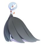  1other alternate_color astra_chichi blue_hair full_body gardevoir highres looking_at_viewer mega_gardevoir mega_pokemon pokemon pokemon_(creature) pokemon_focus red_eyes shiny_pokemon simple_background solo white_background 
