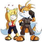  &lt;3 boots canine clothing duo eyewear female footwear fox glasses male mammal miles_prower pants senshion sonic_(series) zooey_the_fox 