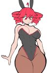  1girl ahoge breasts drill_hair highres kasane_teto medium_breasts pink_eyes pink_hair playboy_bunny thick_thighs thighs utau zeeorsomething 