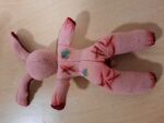 absurd_res amputee blood blood_in_ass bodily_fluids bruised cody_(fish_in_a_cave) disability doll fish_in_a_cave hairless hi_res lagomorph leporid male mammal nude_male rabbit traditional_media_(artwork) wounded