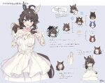 5girls ahoge animal_ears blue_eyes blue_hair blush bow breasts bridal_gauntlets brown_hair cesario_(umamusume) commentary_request daring_heart_(umamusume) daring_tact_(umamusume) detached_sleeves dress ear_covers epiphaneia_(umamusume) hair_bow hair_ornament highres horse_ears horse_girl horse_tail kashmir_0808 long_hair multicolored_hair multiple_girls official_alternate_costume one_eye_closed school_uniform single_ear_cover smile star_(symbol) star_hair_ornament streaked_hair symboli_kris_s_(umamusume) tail tracen_school_uniform translation_request umamusume white_bridal_gauntlets white_dress white_streaks yellow_bow 