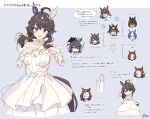  5girls ahoge animal_ears blue_eyes blue_hair blush bow breasts bridal_gauntlets brown_hair cesario_(umamusume) commentary_request daring_heart_(umamusume) daring_tact_(umamusume) detached_sleeves dress ear_covers epiphaneia_(umamusume) hair_bow hair_ornament highres horse_ears horse_girl horse_tail kashmir_0808 long_hair multicolored_hair multiple_girls official_alternate_costume one_eye_closed school_uniform single_ear_cover smile star_(symbol) star_hair_ornament streaked_hair symboli_kris_s_(umamusume) tail tracen_school_uniform translation_request umamusume white_bridal_gauntlets white_dress white_streaks yellow_bow 
