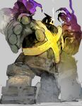  1other absurdres aqua_skin colored_sclera colored_skin eye_trail full_body golem golurk highres light_trail looking_at_viewer mega_golurk mega_pokemon other_focus pokemon pokemon_(creature) pokemon_focus solo sukepmonster yellow_eyes yellow_trim 