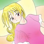  akazukin_chacha blonde_hair magical_princess open_eyes pajamas sleeping 