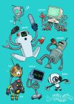  ambiguous_gender bender_bending_rodr&iacute;guez bottle cartoon_network comedy_central computer container courage_the_cowardly_dog electronics female final_space futurama gir_(invader_zim) group hi_res humanoid invader_zim jailbot karen_plankton machine male monitor_head nickelodeon rob_(tawog) robot robot_humanoid simple_background smile spongebob_squarepants superjail! tongue tongue_out velclonica04 