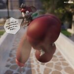  3_toes 3d_(artwork) anthro balls big_balls big_butt big_penis bodily_fluids bottom_heavy bottomless bottomless_male butt candy canid canine canis chihuahua chip_(sonic) chocolate clothed clothing dessert digital_media_(artwork) domestic_dog dripping eyebrows feet flying food gaia genital_fluids genitals half-erect hi_res huge_balls huge_butt huge_hips huge_penis huge_thighs hyper hyper_balls hyper_butt hyper_genitalia hyper_hips hyper_penis hyper_thighs looking_at_butt looking_at_self looking_back male mammal musk musk_cloud musky_balls musky_penis onyxsplash pear-shaped_figure penis precum precum_drip raised_eyebrow sega shirt solo sonic_the_hedgehog_(series) sonic_unleashed speech_bubble t-shirt thick_thighs toes topwear toy_dog wide_hips 