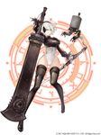  black_gloves black_legwear blindfold breasts cleavage copyright_name feather_trim full_body gloves hairband highres holding holding_sword holding_weapon huge_weapon ji_no katana leotard medium_breasts mole mole_under_mouth nier_(series) nier_automata official_art pod_(nier_automata) puffy_sleeves short_hair simple_background sinoalice sword thighhighs weapon white_background white_hair yorha_no._2_type_b 