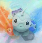  absurdres black_eyes castform cloud highres karura_(to-the-4483) looking_at_viewer no_humans pokemon pokemon_(creature) rain smile 