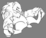  bear blitzdrachin braided_hair claws clitoris female fur hair mammal monochrome pawpads paws presenting presenting_pussy pussy short_tail spread_legs spreading tattoo teeth tongue tongue_out video_games warcraft 